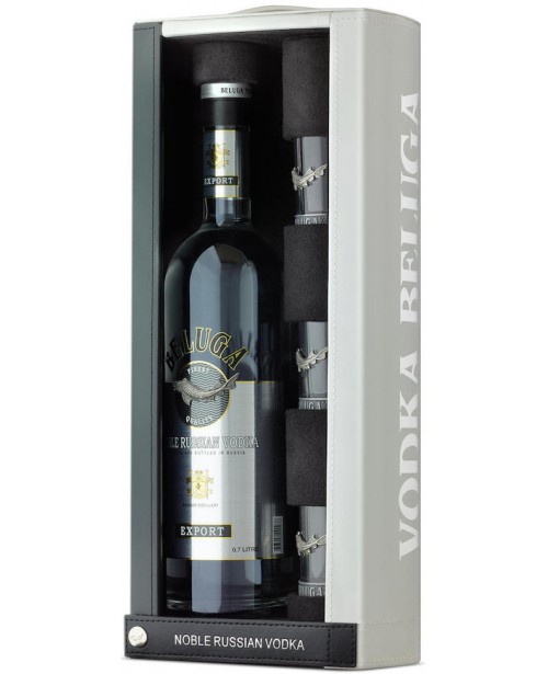 Beluga Noble Cu 3 Pahare Shot 0.7L Top Beluga Noble Cu 3 Pahare Shot 0.7L Top